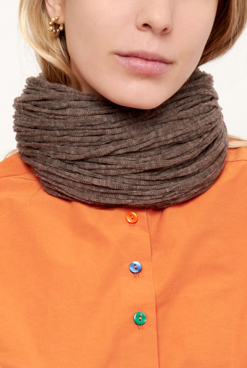 Wool necklace marrón melange Necklaces Victoria de Talhora