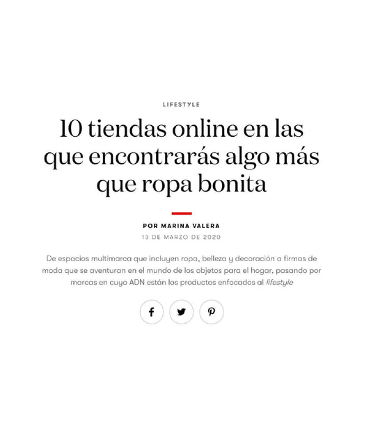 VOGUE. 1O tiendas online en las que encontrarás algo más que ropa bonita