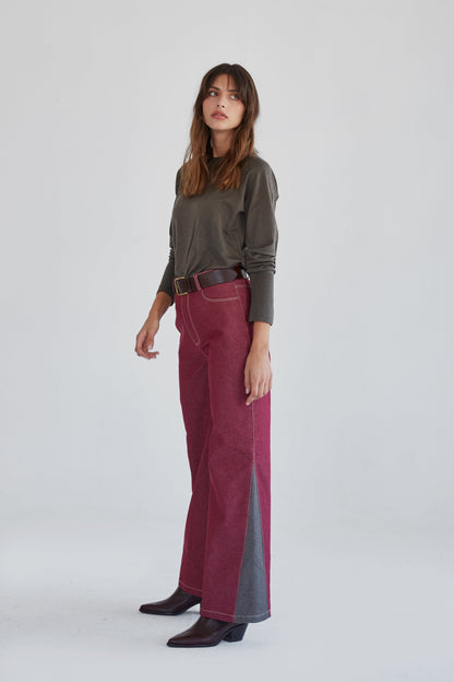 Pantalones vaqueros Alba 2.0 granate