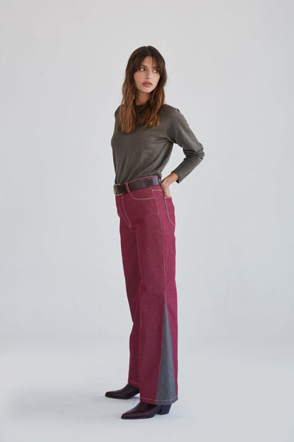 Pantalones vaqueros Alba 2.0 granate