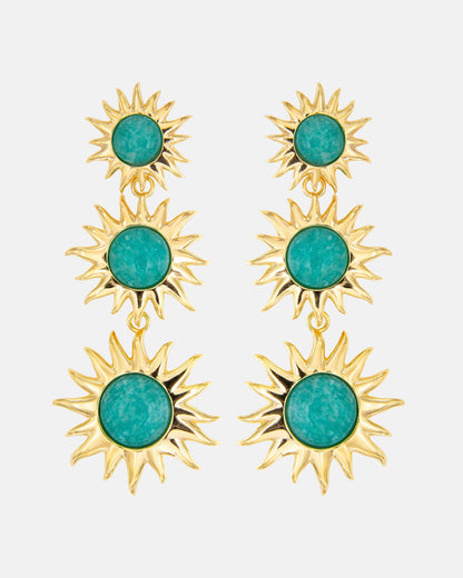 Pendientes Sol Fascinante Amazonita