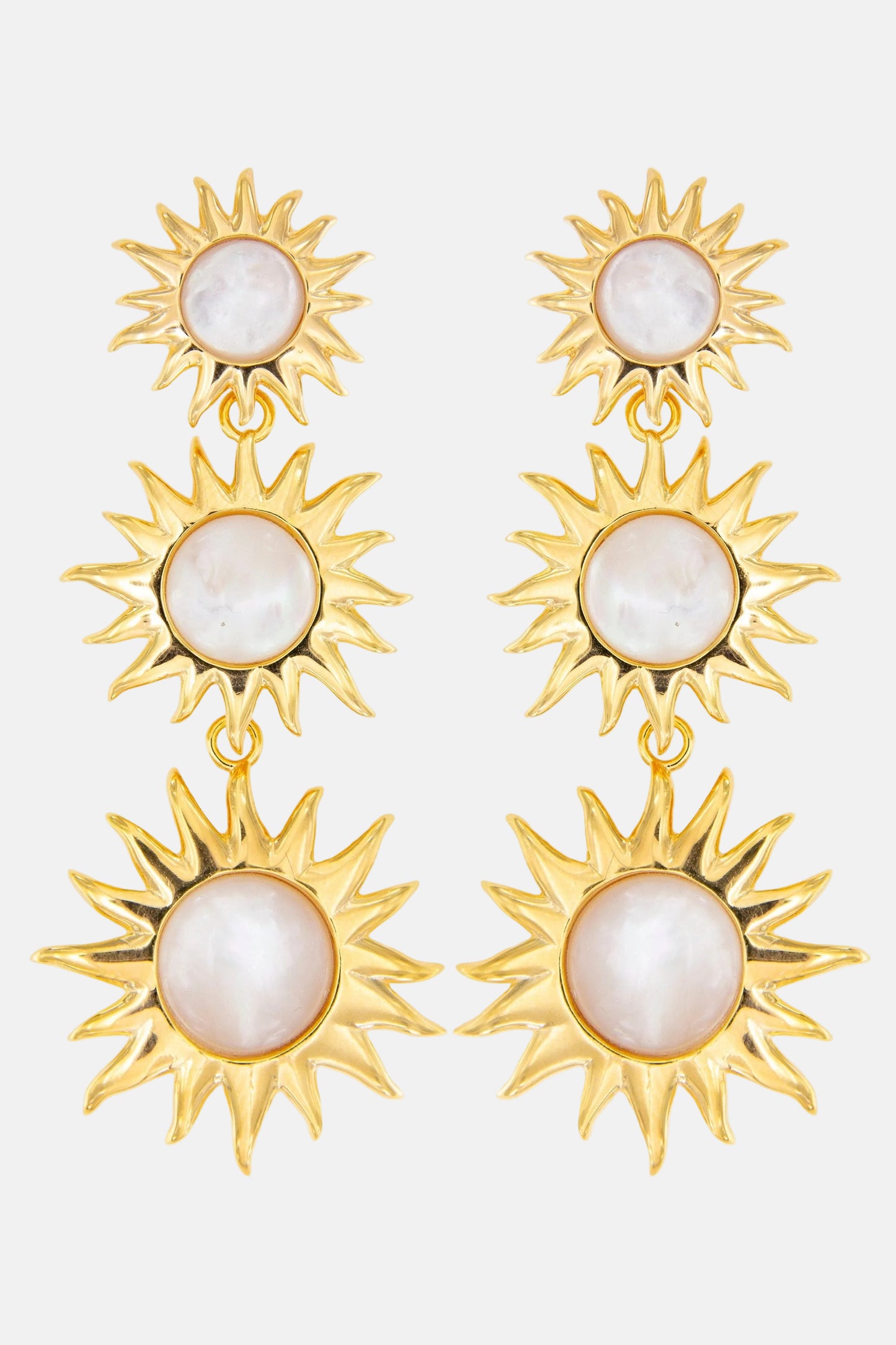 Colgantes Sol Fascinante Final Madreperla Blanca