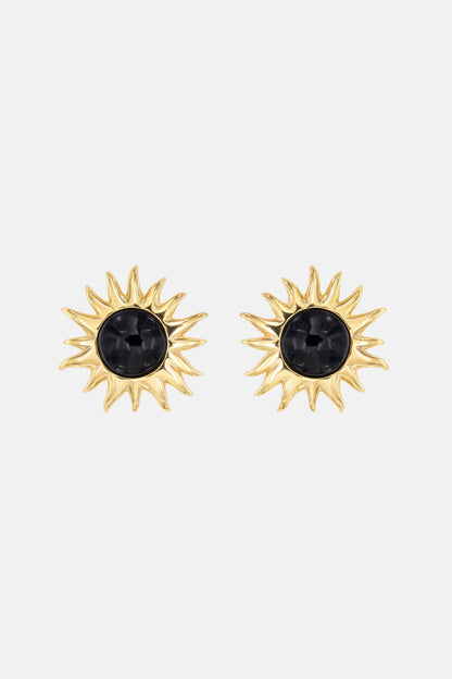 Pendientes Sol Fascinante Ágata Negra