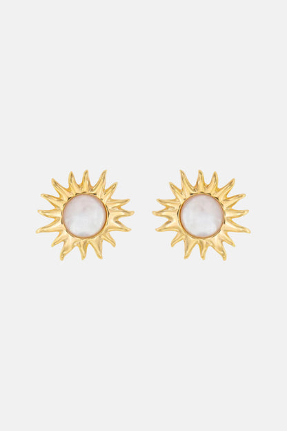 Pendientes Sol Fascinante Madreperla Blanca