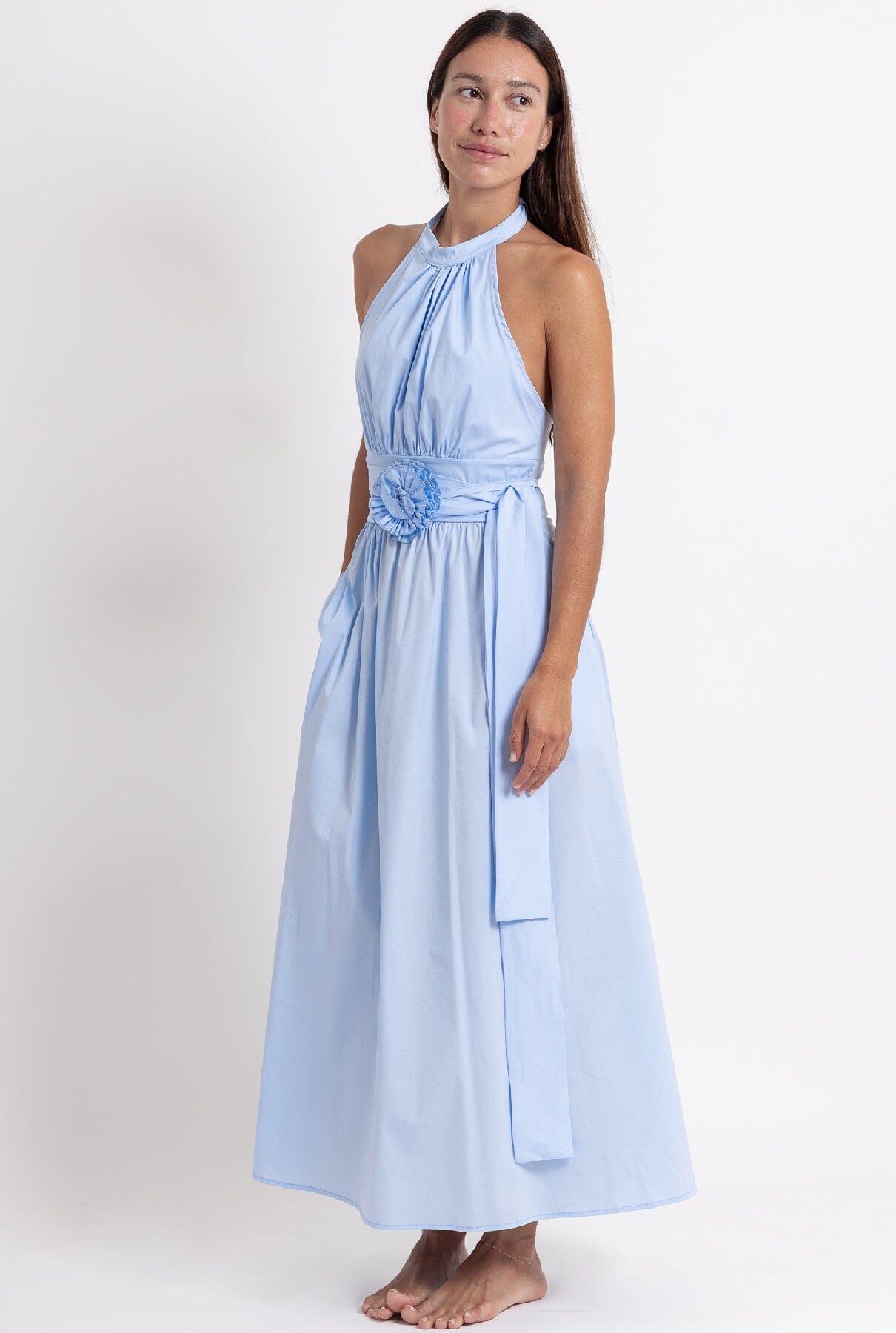 60'S POPPELIN DRESS BABY BLUE Dresses The Villã Concept 