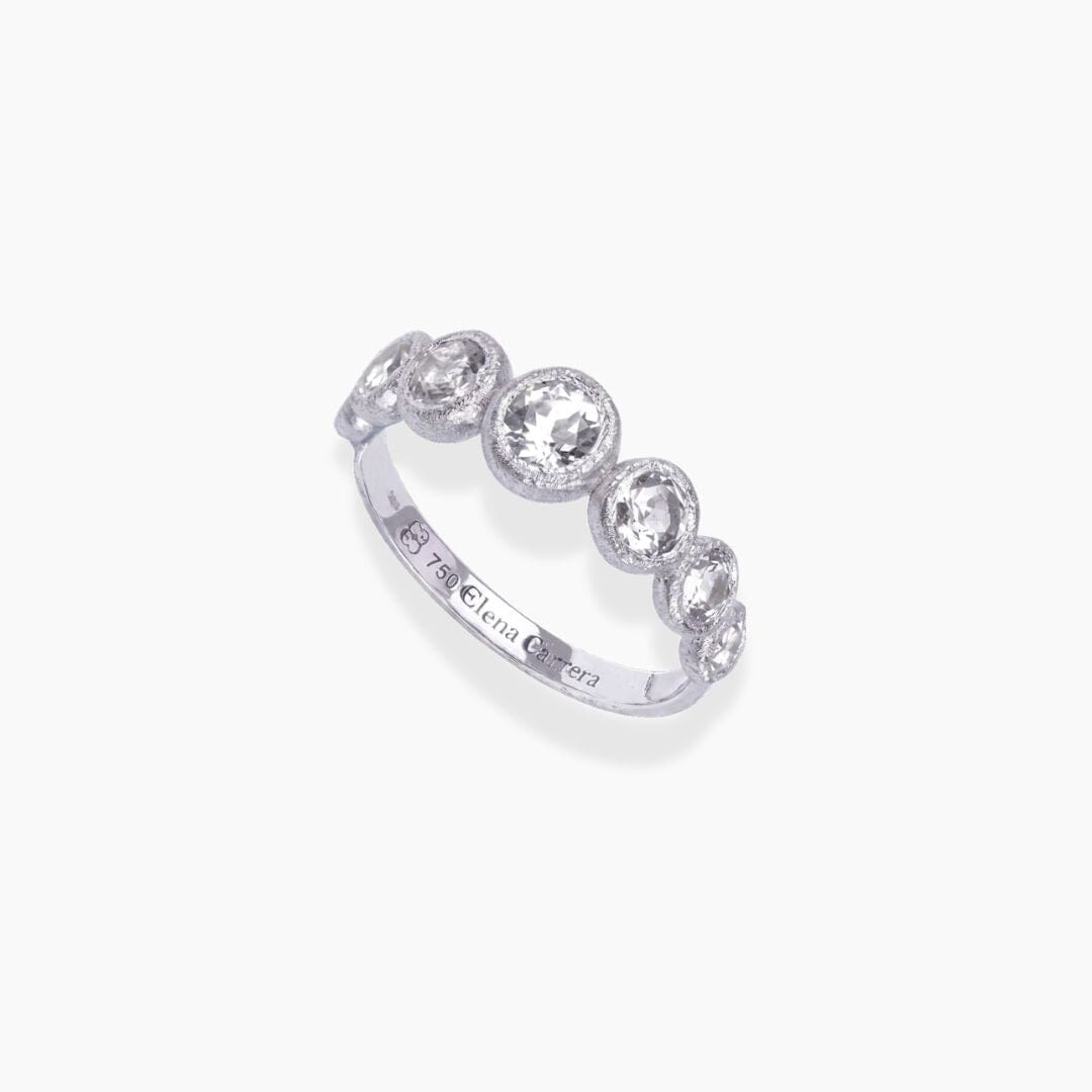 7 Bubbles — Anillo de compromiso en oro blanco 18k con diamantes Rings Elena Carrera 