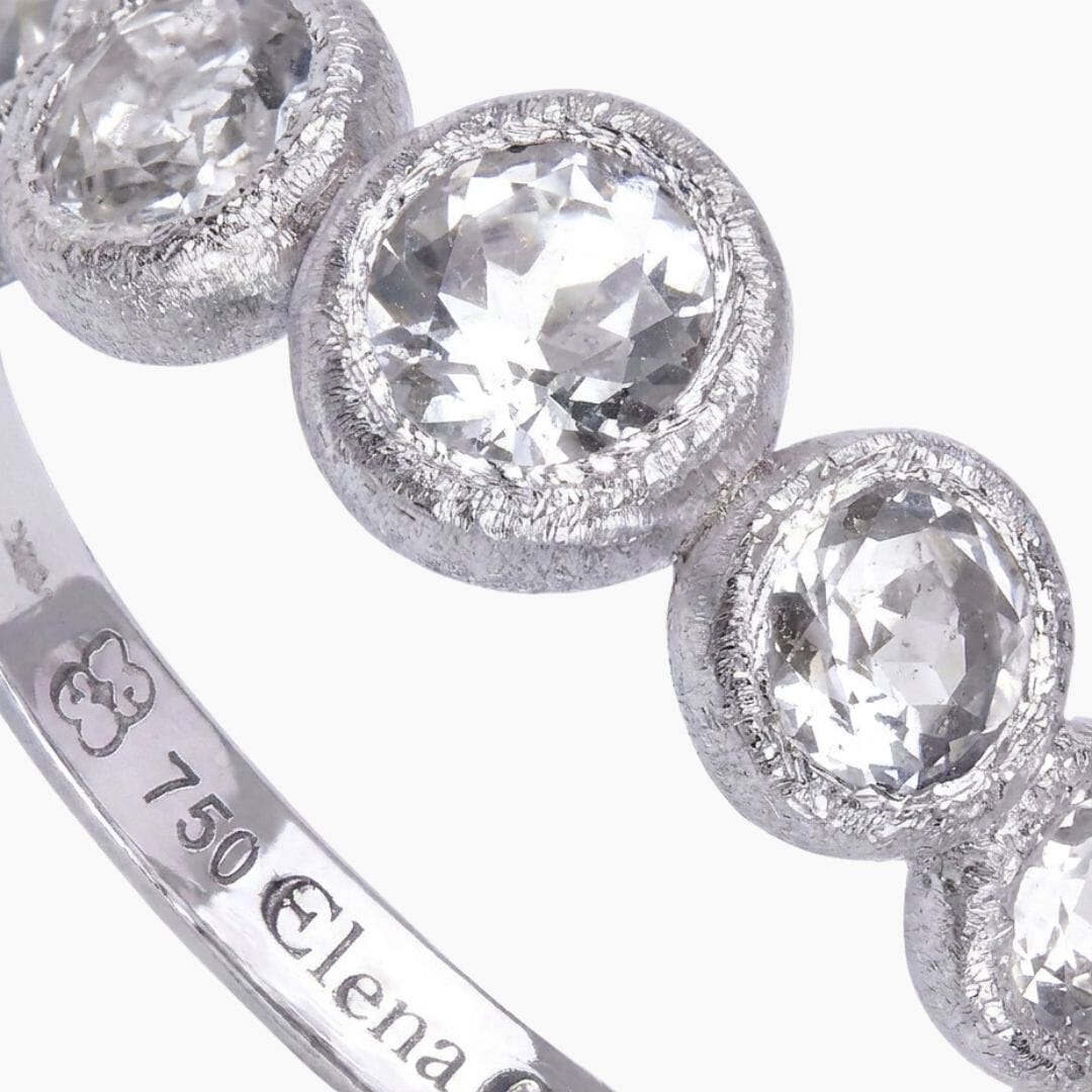 7 Bubbles — Anillo de compromiso en oro blanco 18k con diamantes Rings Elena Carrera 