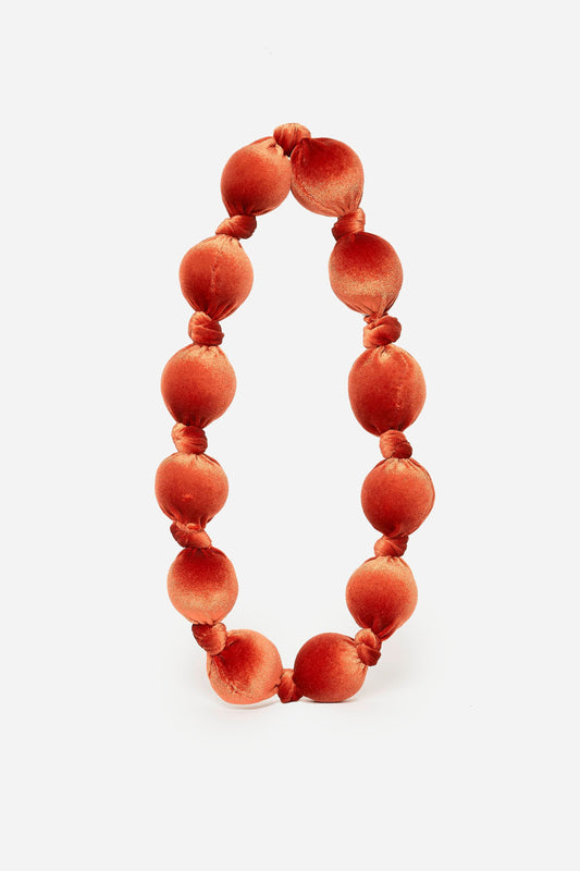Terracotta Velvet Necklace