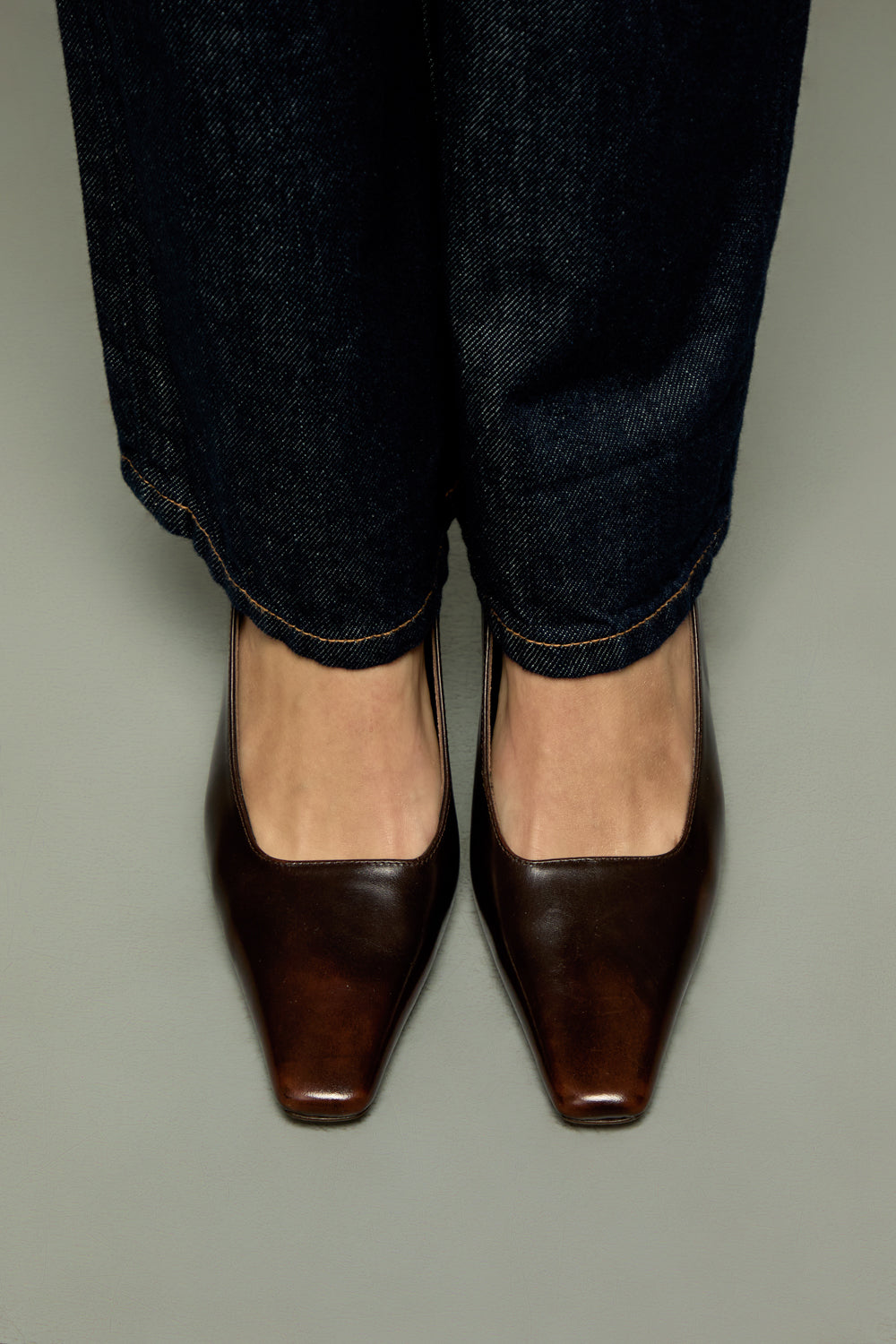 Petra Pumps in Brown Leather