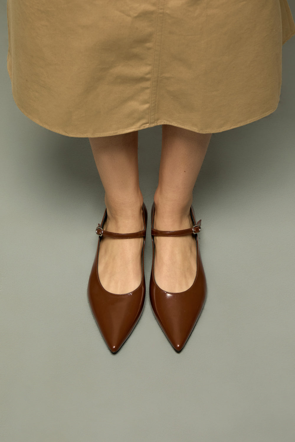 Paloma Mary Janes in Caramel Leather