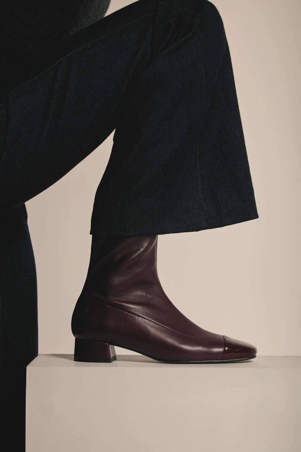 Laurie Ankle Boots Burgundy Leather