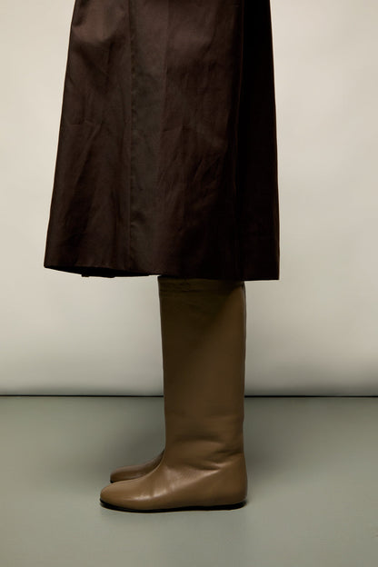 Juno Boots in Taupe Leather