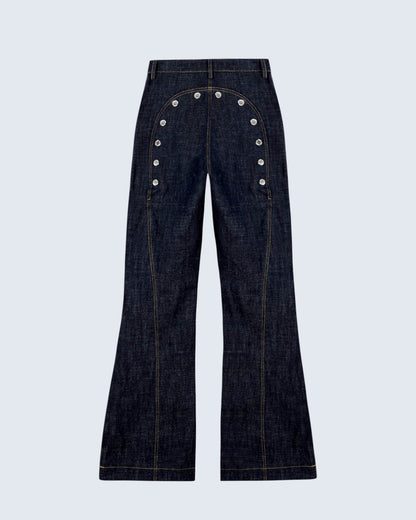 Pantalones acampanados Indigo Ass-Air para mujer