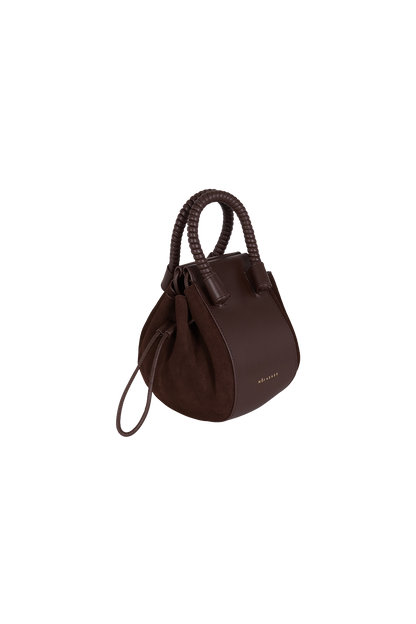 BUBBLE BAG | DARK CHOCOLATE SUEDE