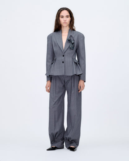 PRE ORDER | Peplum Pinstripes Blazer