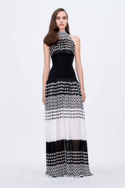 HECHO POR ENCARGO | Vestido largo con cuello halter