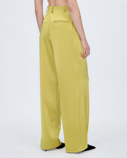 Pantalones entallados Limbo color lima