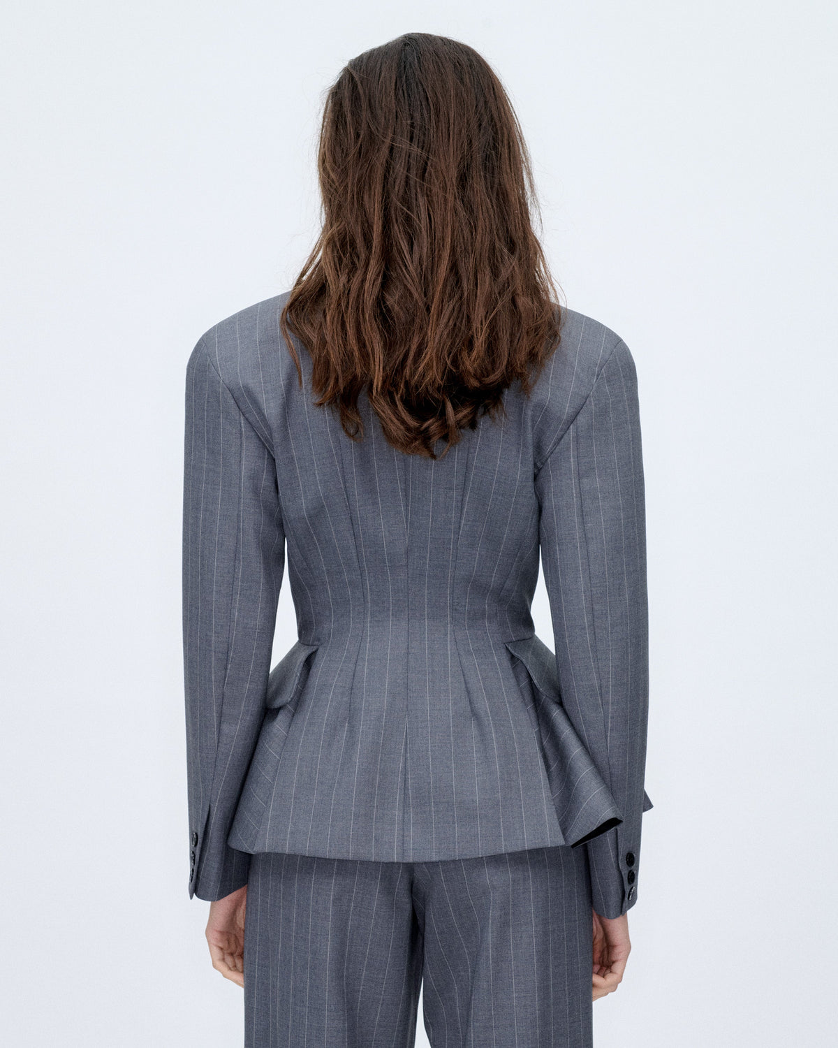 PRE ORDER | Peplum Pinstripes Blazer