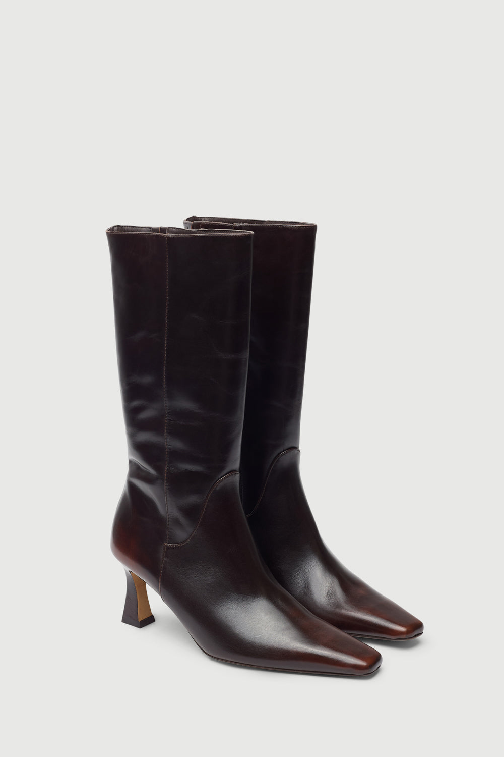 Florence Boots in Brown Leather