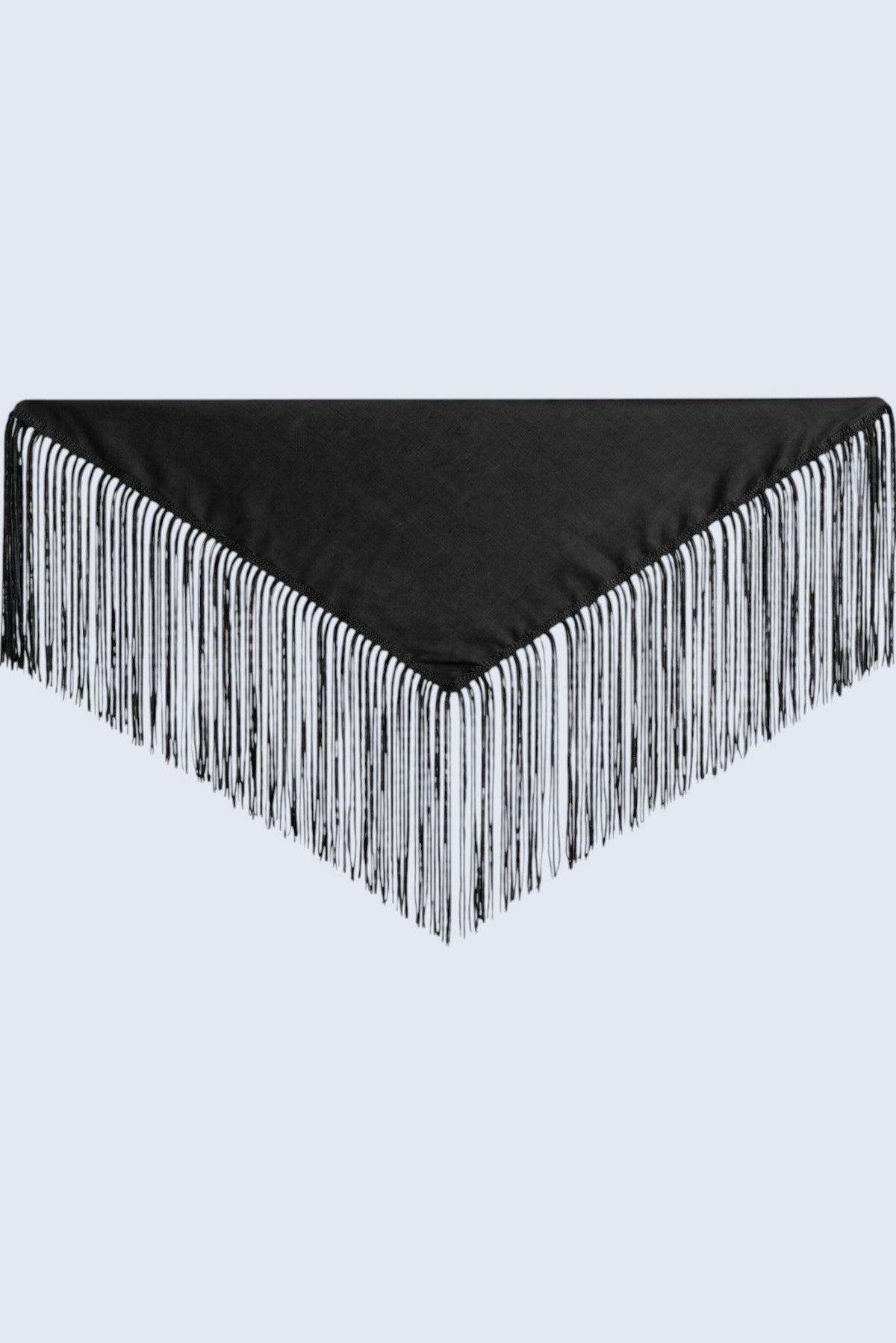 Fringed Black Bandana
