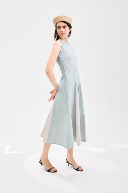 Vestido Venezia Midi Celeste