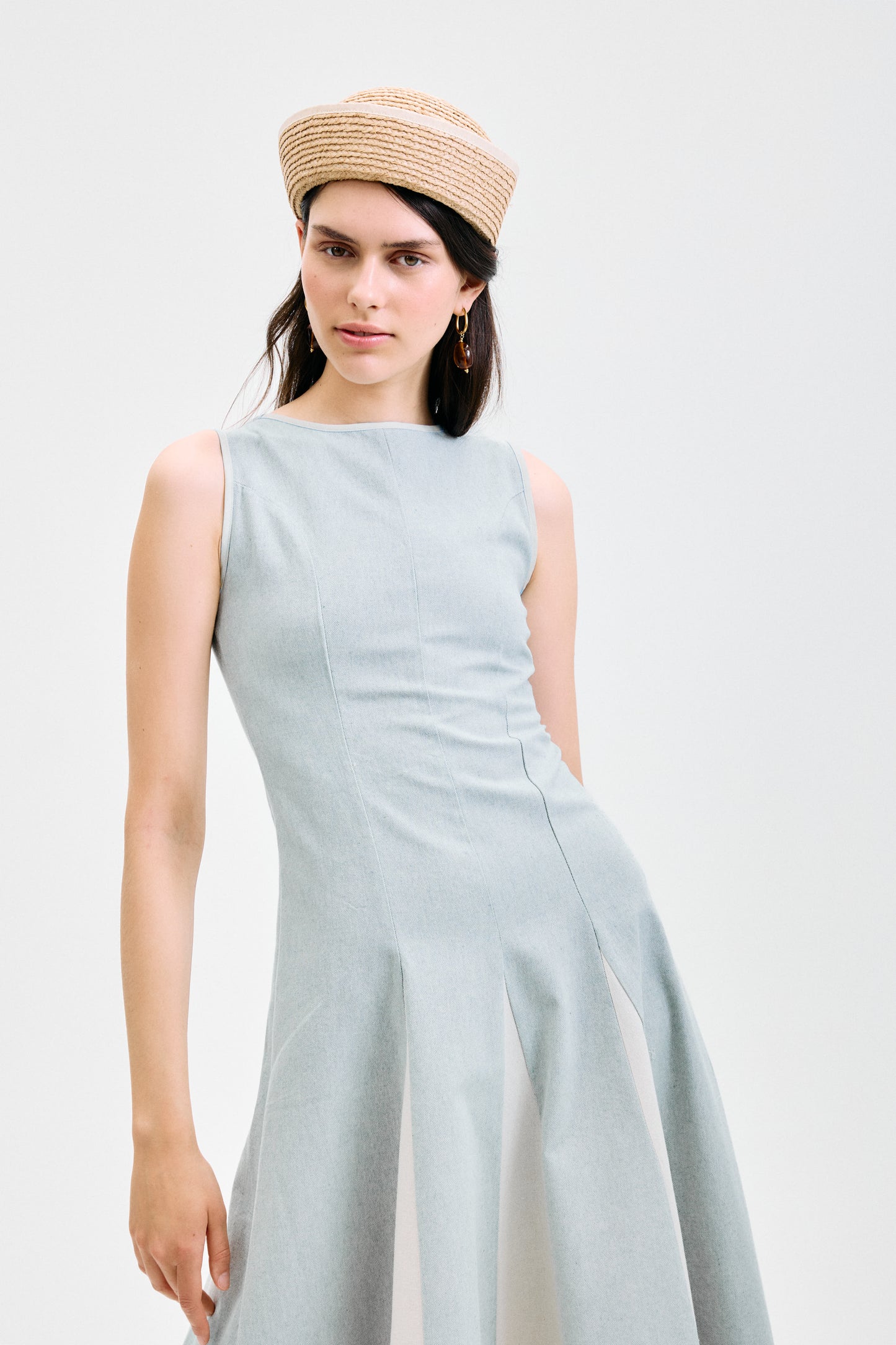 Vestido Venezia Midi Celeste
