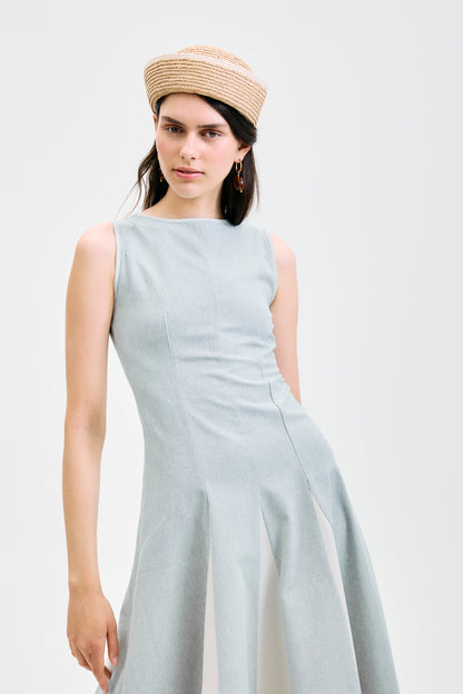 Vestido Venezia Midi Celeste