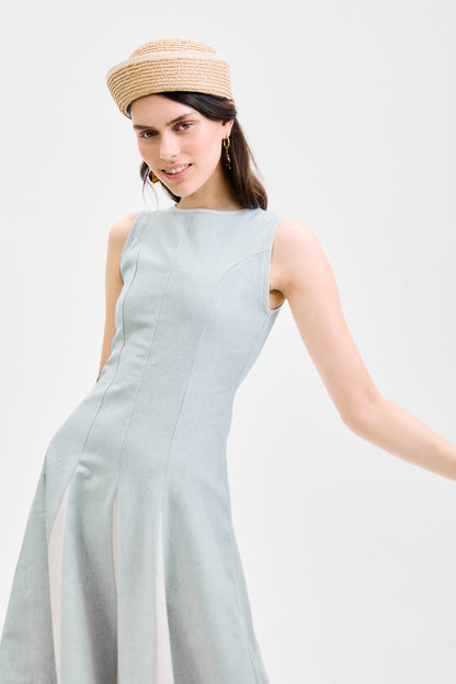 Vestido Venezia Midi Celeste