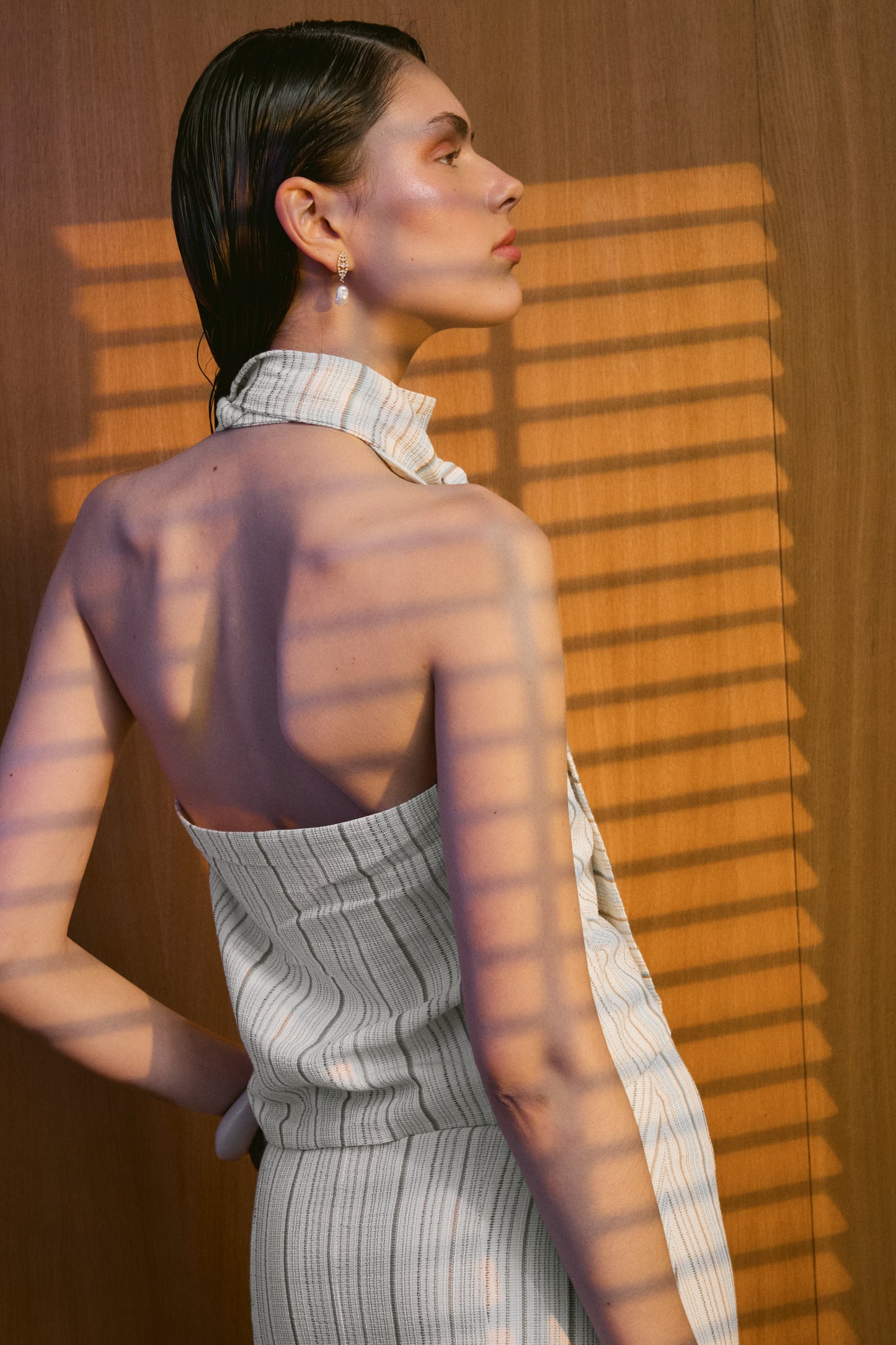 Top Armonia Crudo Rayas Beige