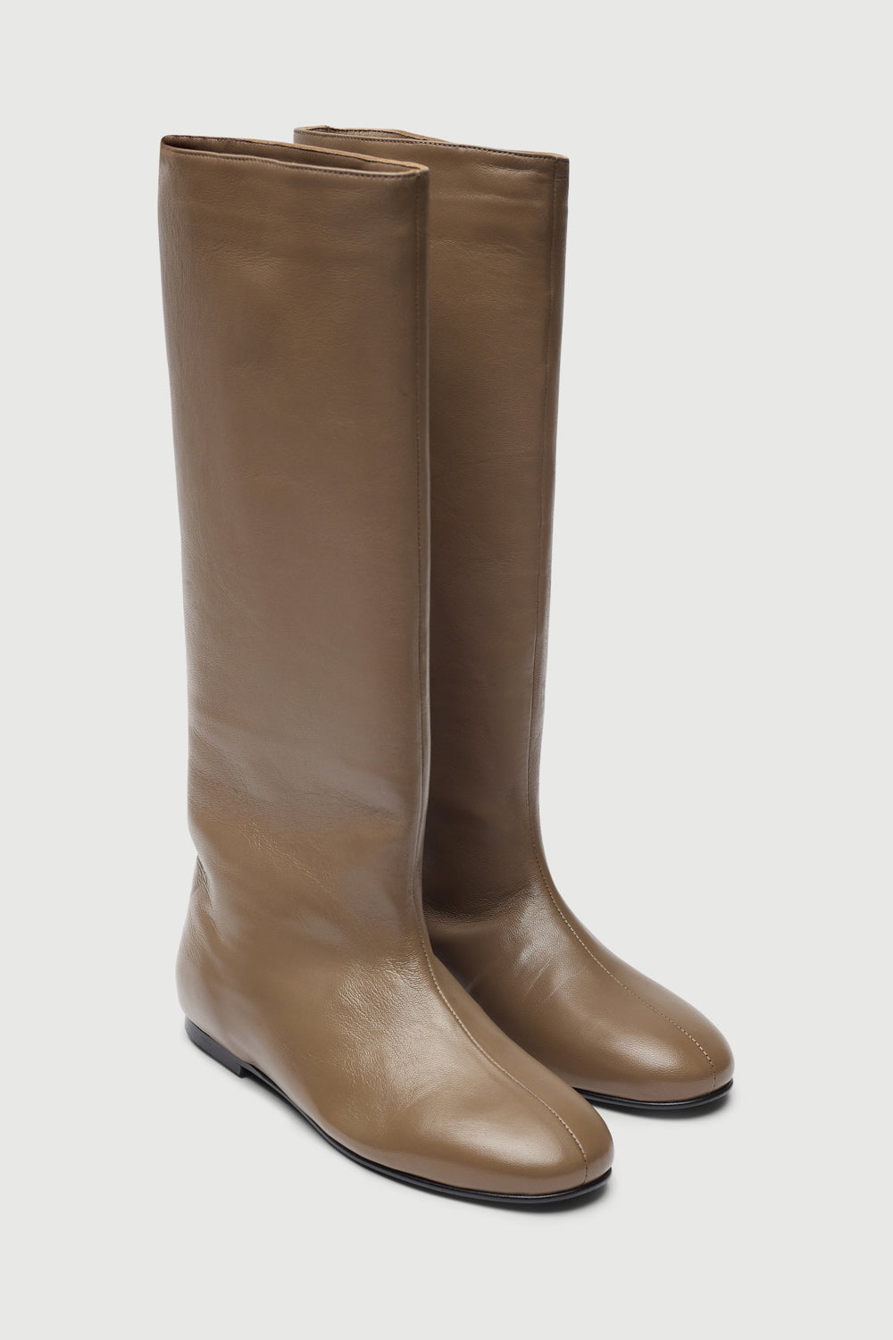 Juno Boots in Taupe Leather