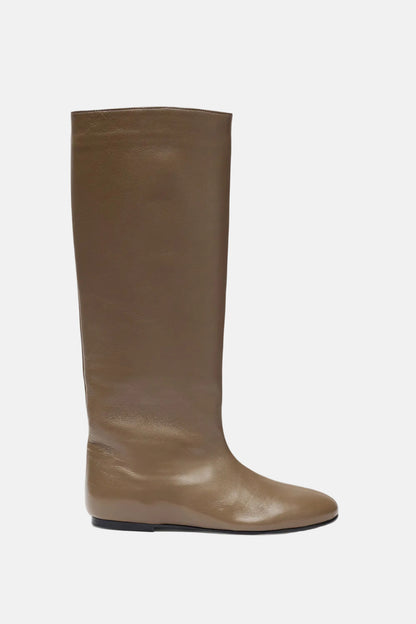Juno Boots in Taupe Leather