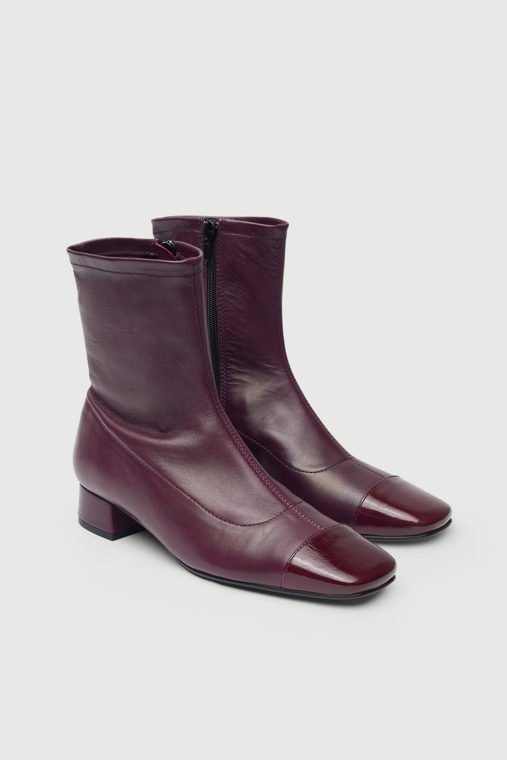 Laurie Ankle Boots Burgundy Leather