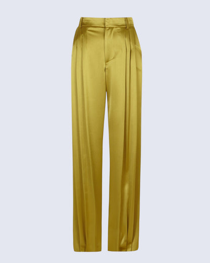Pantalones entallados Limbo color lima