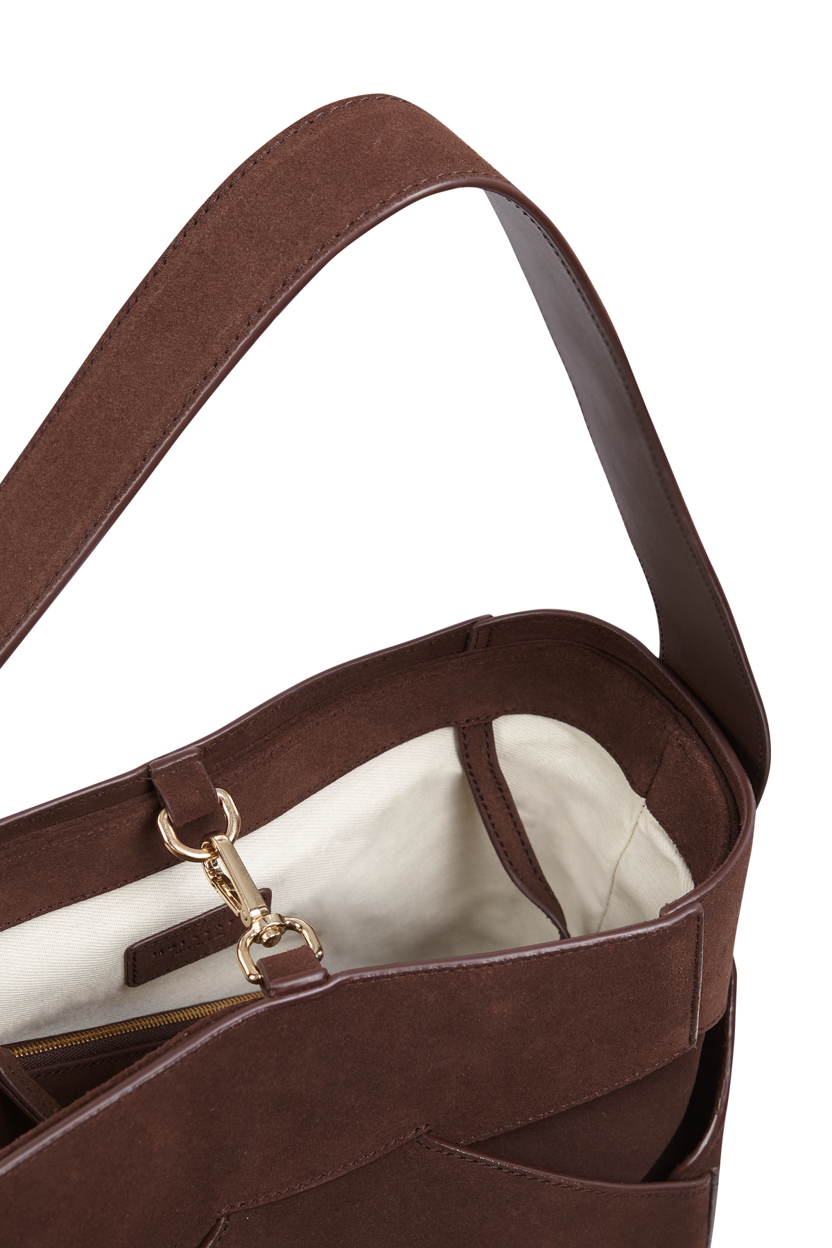 PUZZLE TOTE | DARK CHOCOLATE SUEDE