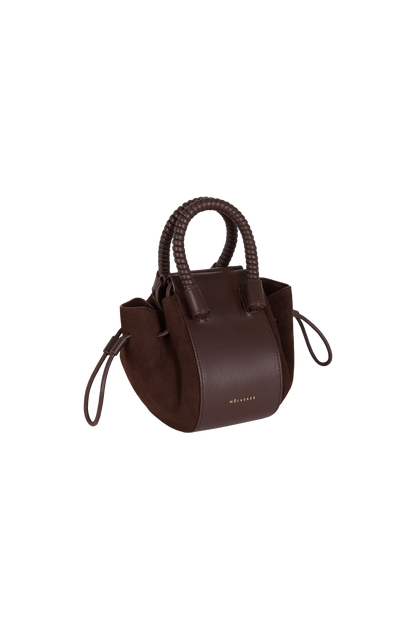 BUBBLE BAG | DARK CHOCOLATE SUEDE