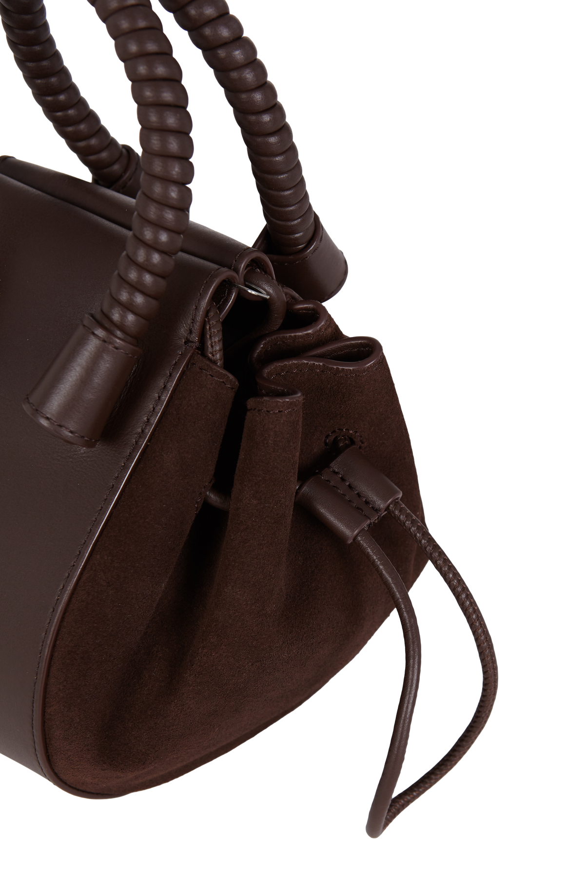 BUBBLE BAG | DARK CHOCOLATE SUEDE