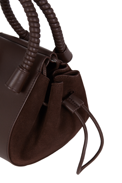 BUBBLE BAG | DARK CHOCOLATE SUEDE