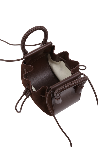 BUBBLE BAG | DARK CHOCOLATE SUEDE