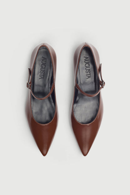 Paloma Mary Janes in Caramel Leather
