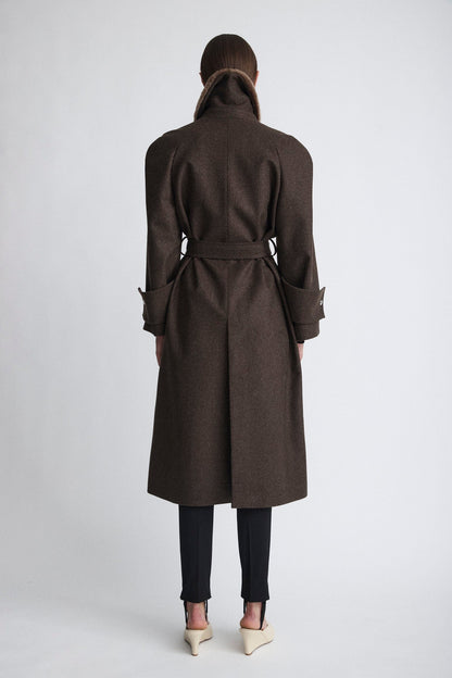 Abrigo de lana envolvente Coats Miguel Marinero 