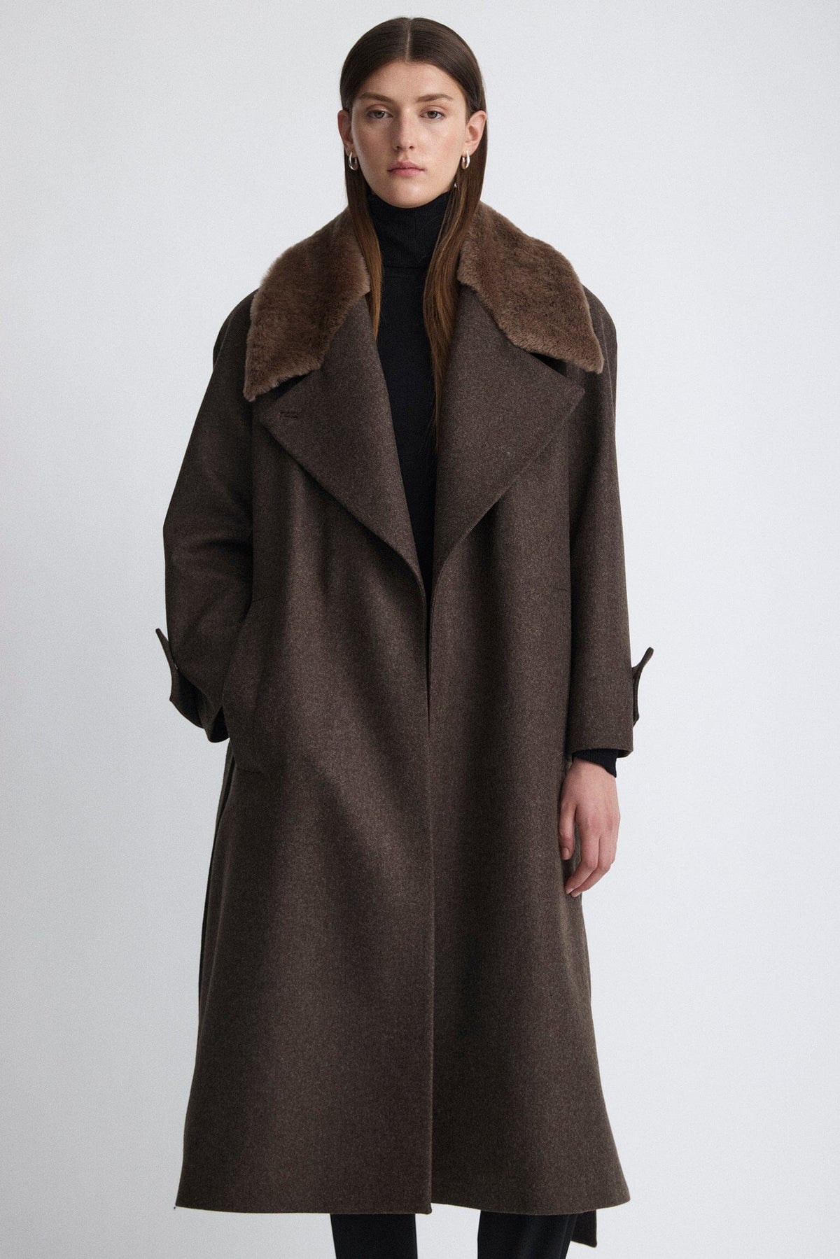 Abrigo de lana envolvente Coats Miguel Marinero 