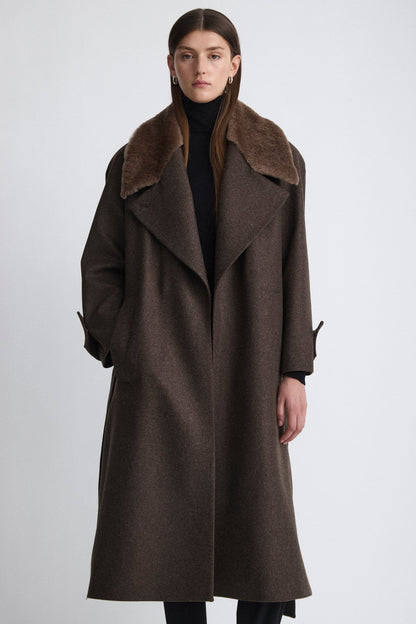 Abrigo de lana envolvente Coats Miguel Marinero 