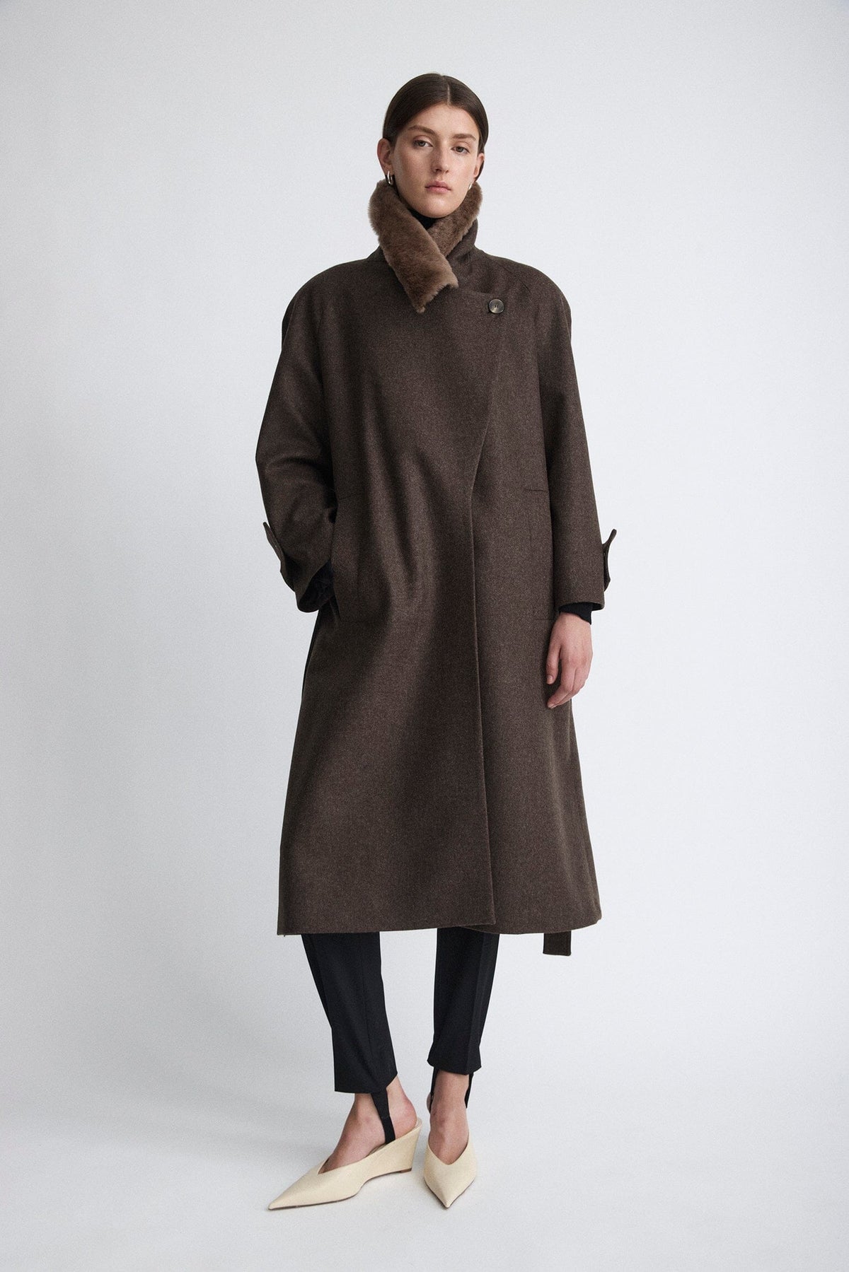Abrigo de lana envolvente Coats Miguel Marinero 
