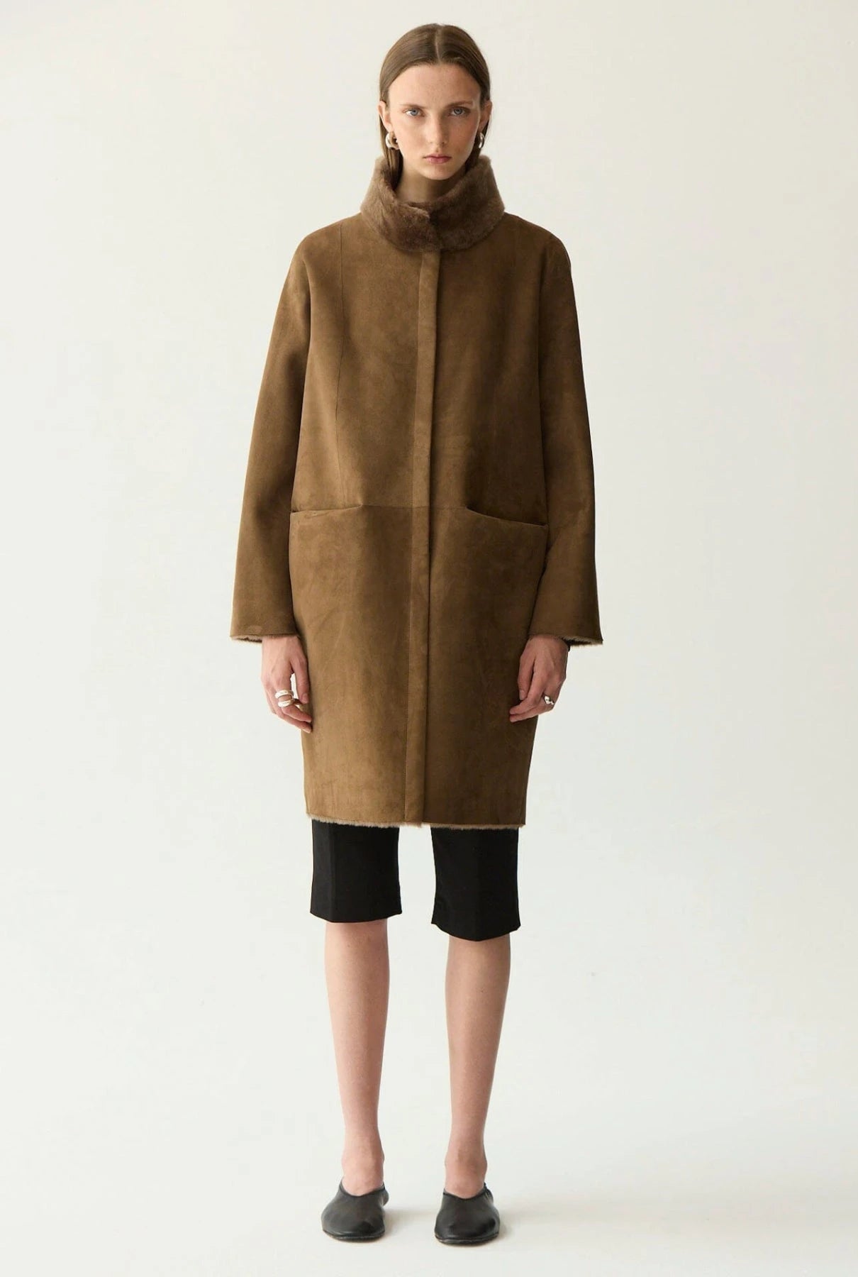 abrigo de pelo con cuello alto ante Coats Miguel Marinero 