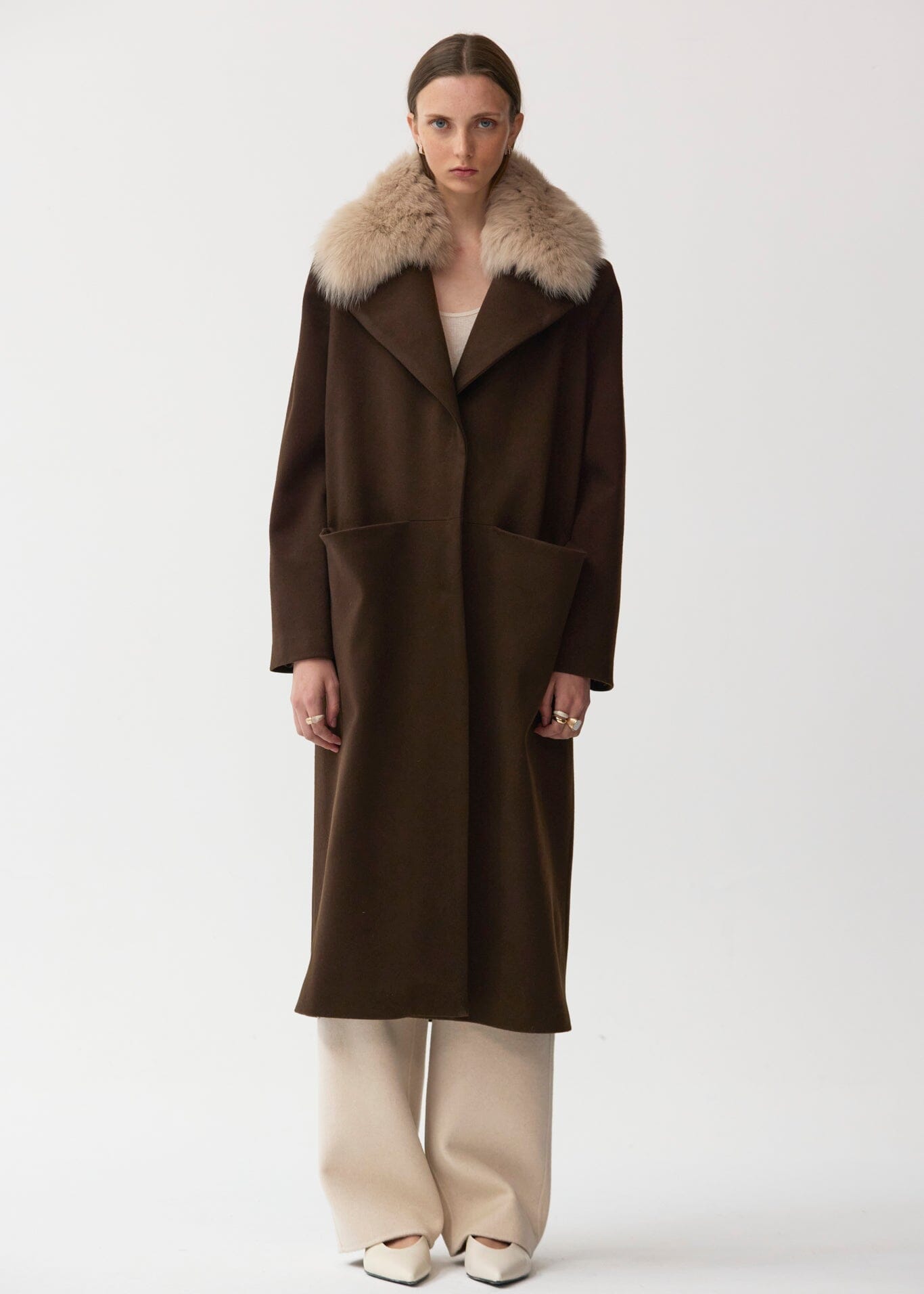 Abrigo largo icono marrón Abrigos Miguel Marinero 