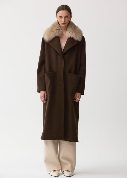 Abrigo largo icono marrón Abrigos Miguel Marinero 