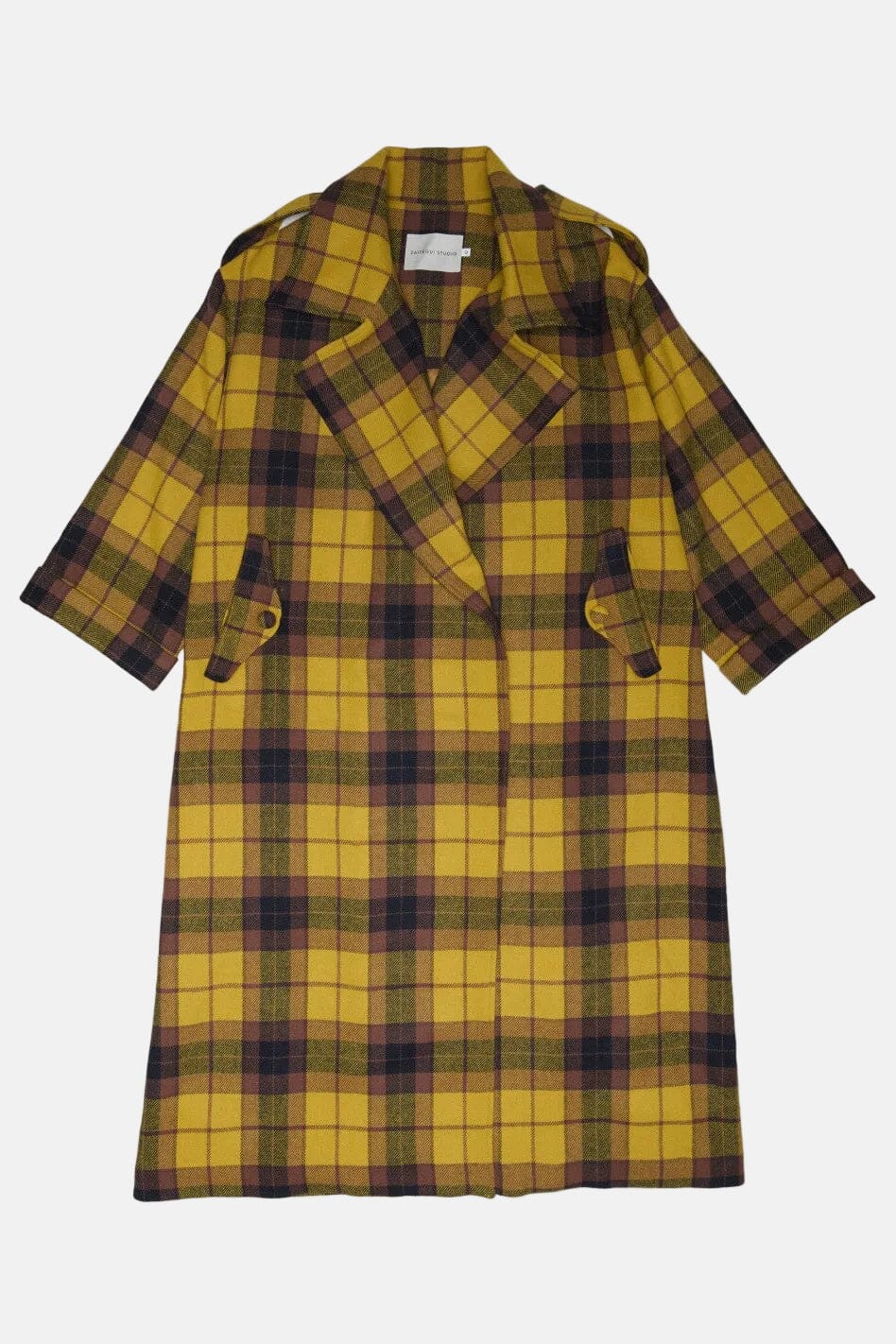 ABRIGO LOLA CUADROS AMARILLOS Coats Zaitegui Studio 