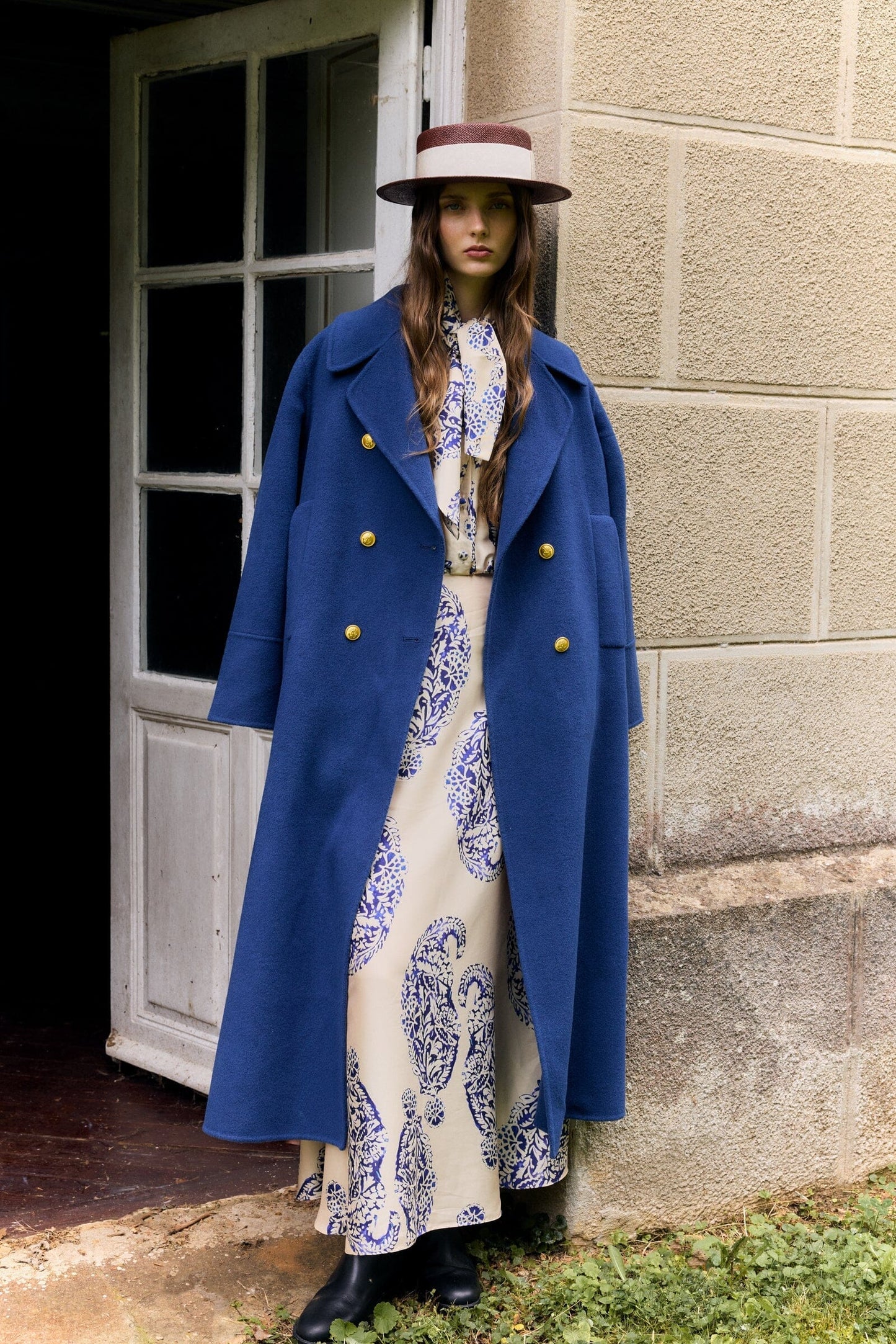 ABRIGO SAMANTHA AZUL Philippa 1970 