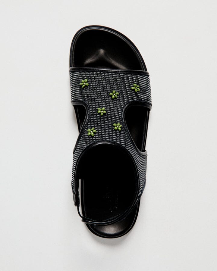 ADDAIA NEGRO MALLA-VERDE Flat sandals Naguisa 