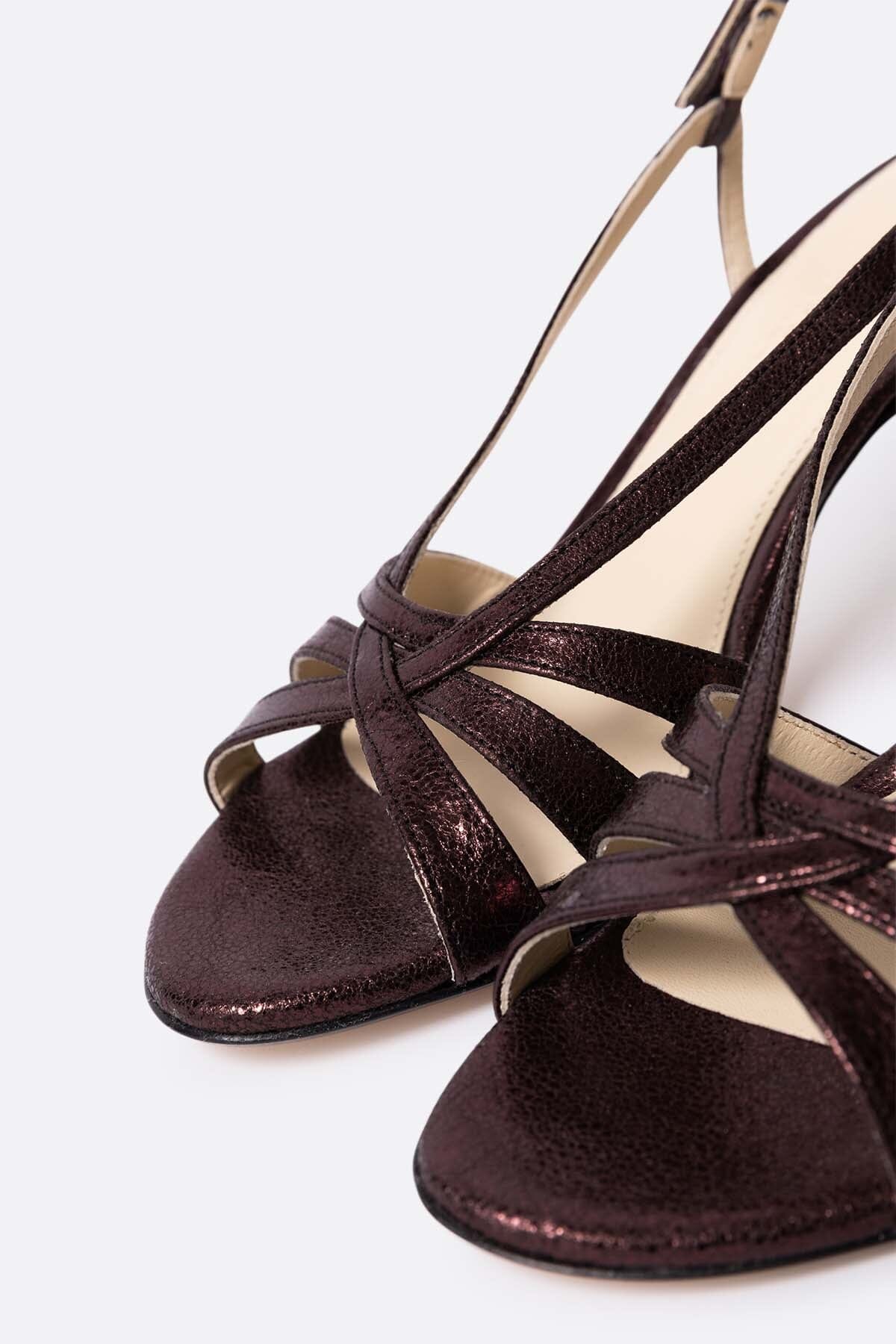 Adeline low coffee Heels Mint and Rose 